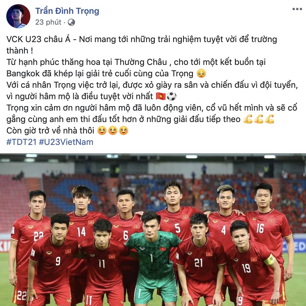 Cau thu chia se sau that bai tai U23 chau A anh 1