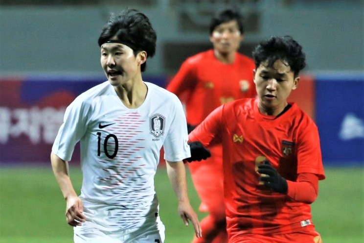 Highlights tuyen nu Han Quoc de bep Myanmar o vong loai Olympic hinh anh