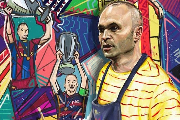 Andres Iniesta - dau si voi cu cham bong nghe thuat hinh anh