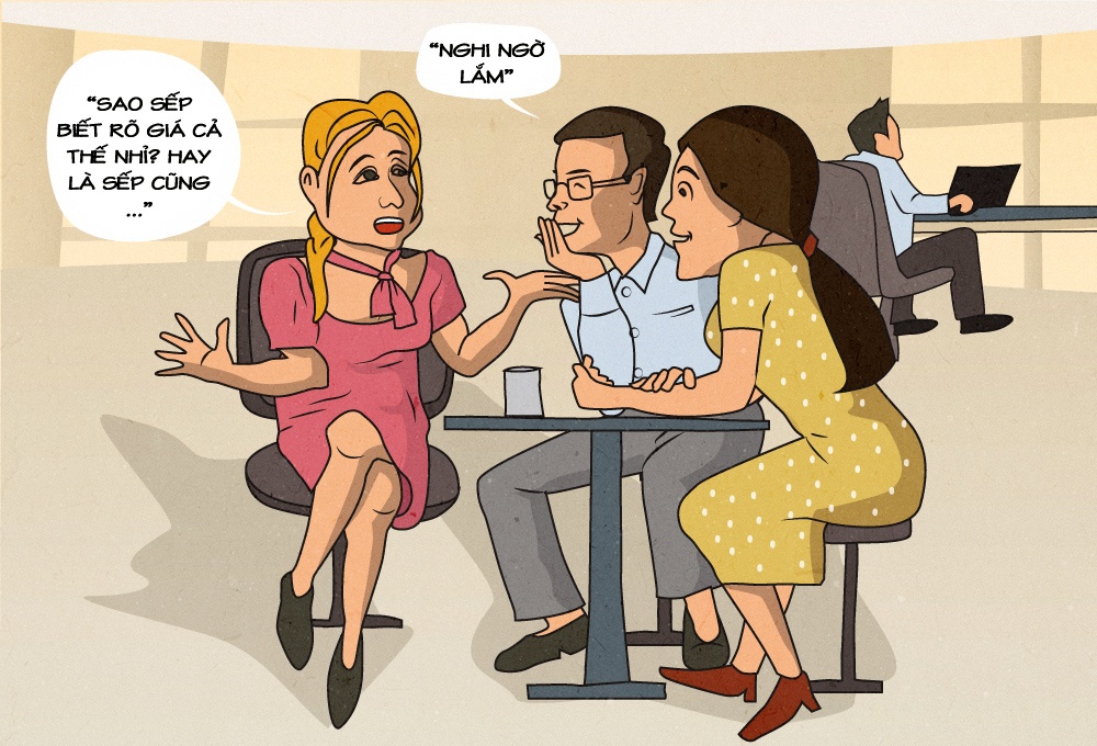 Hi hoa ho tro tien cho cong nhan mua bao cao su, di nha nghi hinh anh