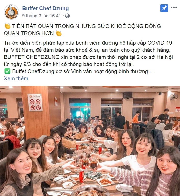 nhà hàng ở Hà Nội tạm nghỉ bán ảnh 1 nha hang o Ha Noi tam nghi ban anh 1