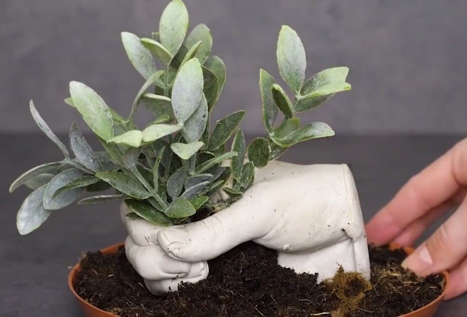 Lam tuong ban tay, gia treo tu ao cu trang tri nha bep hinh anh