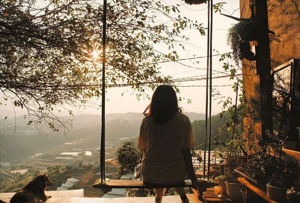 tiem ca phe ngam hoang hon Da Lat anh 9