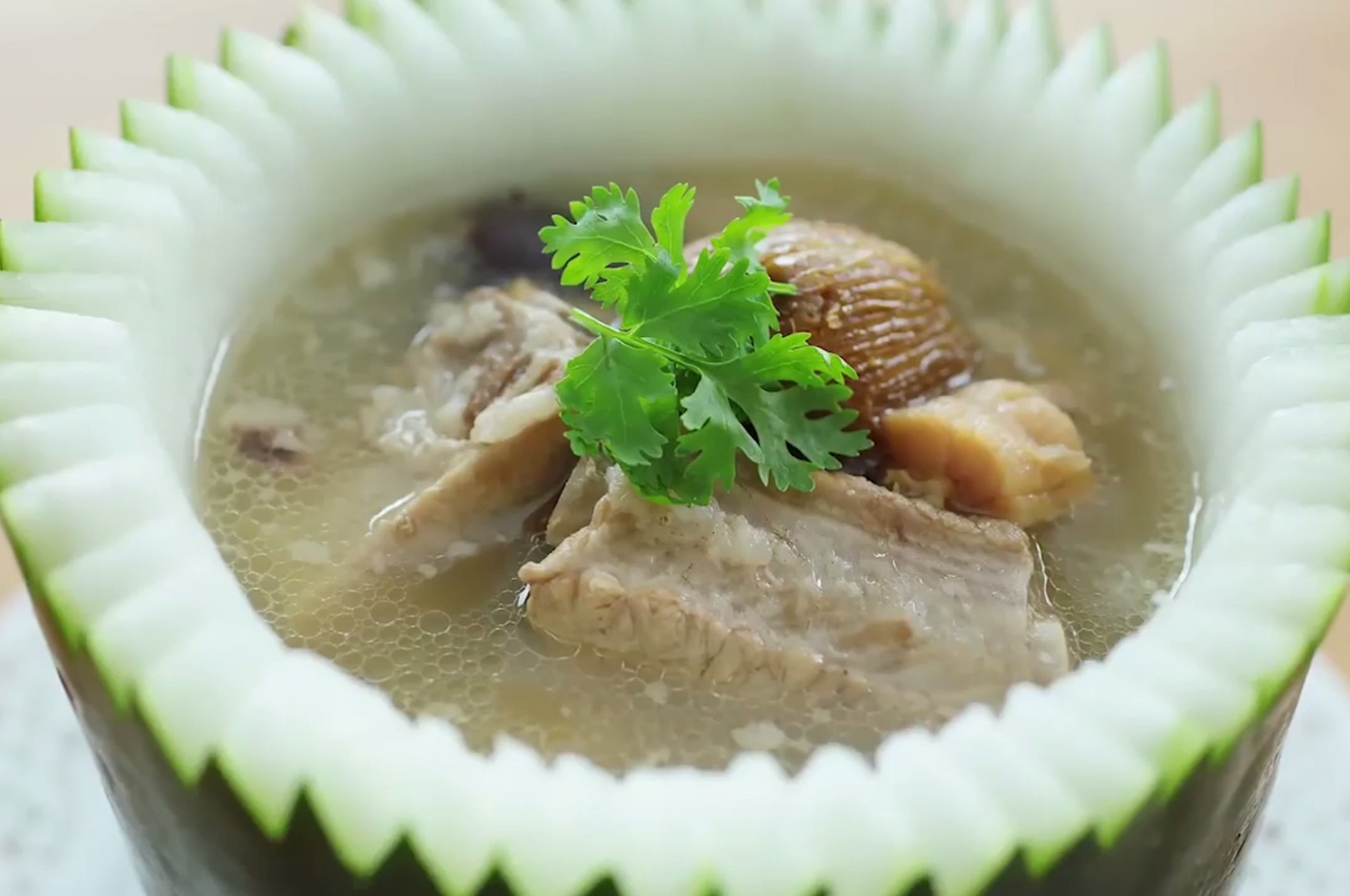 Canh suon nau bi dao vua bo duong vua thanh mat hinh anh