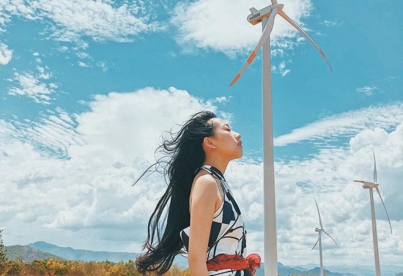 4 canh dong quat gio hut khach check-in hinh anh