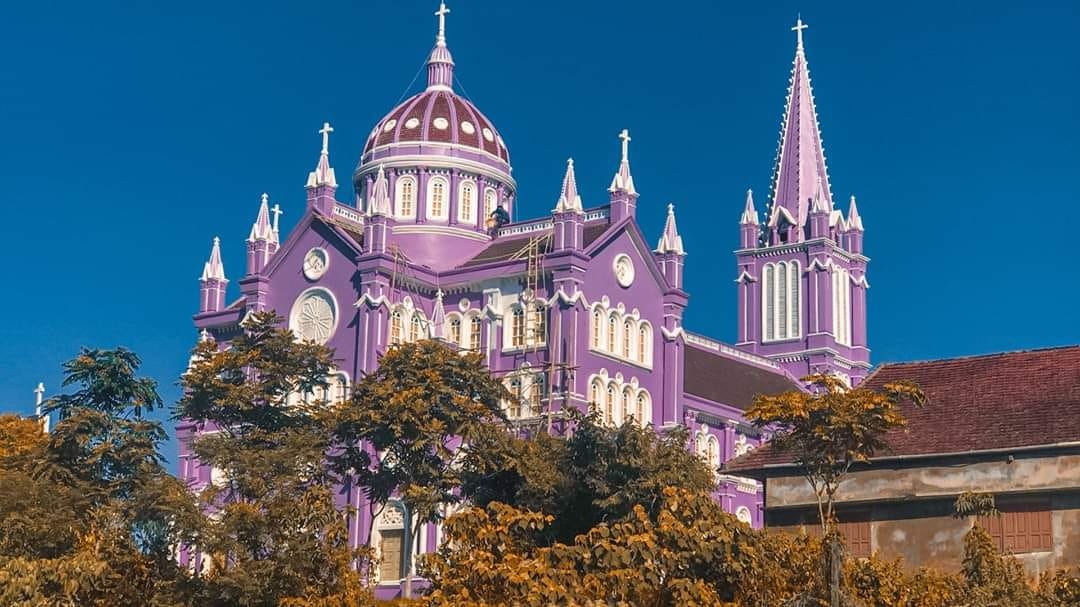 nhà thờ màu tím ở Nghệ An ảnh 4 nha tho mau tim o Nghe An anh 4