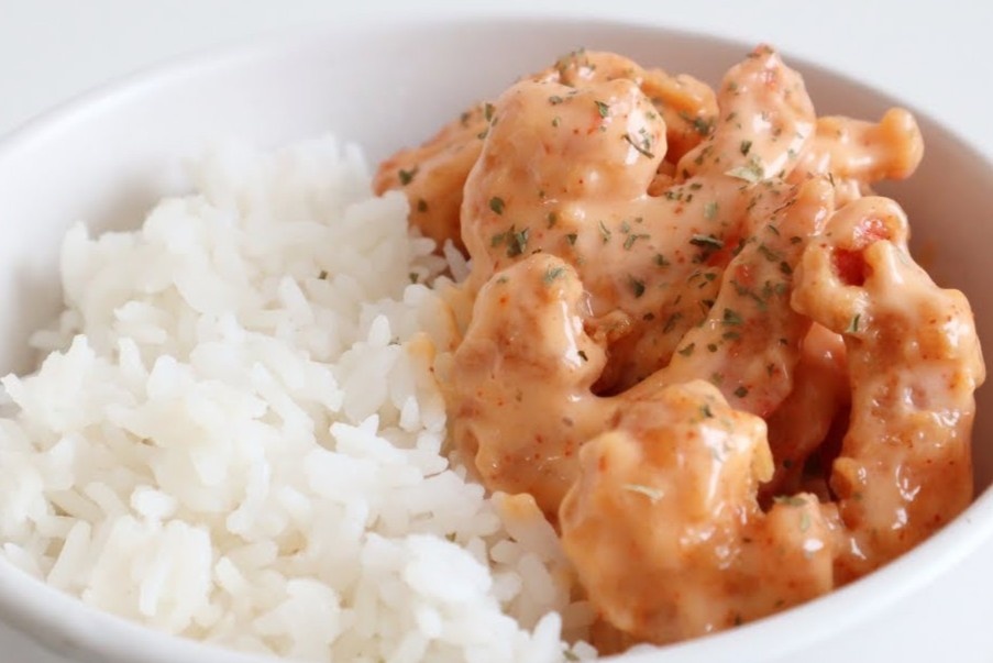 Lam tom chien gion phu sot kem cay hinh anh