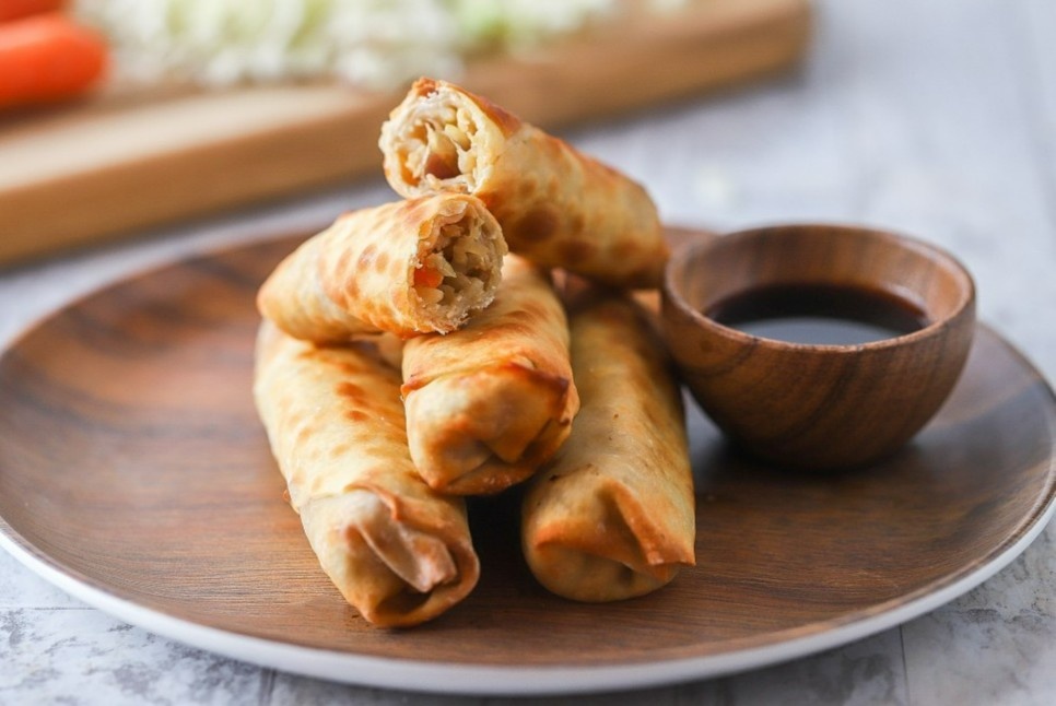 Cach lam cha gio dam vi Tet voi noi chien khong dau hinh anh