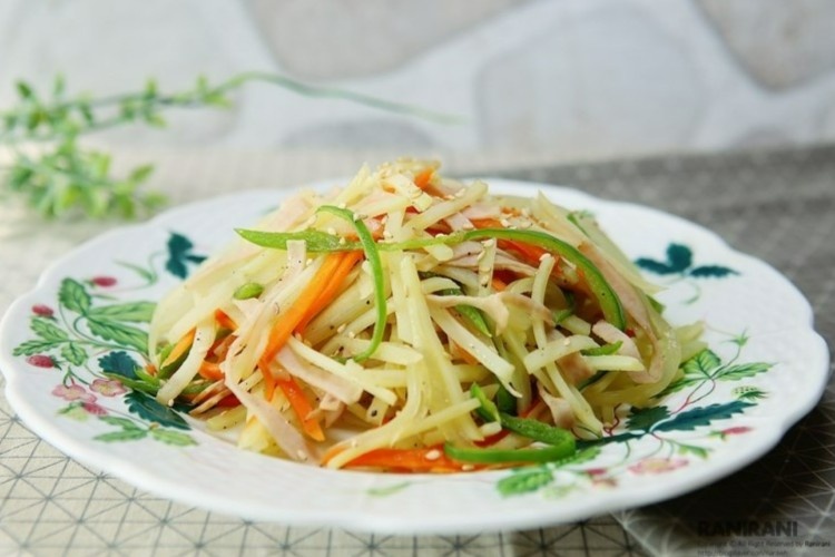 Nau nhanh mon khoai tay xao giam bong cho bua sang hinh anh