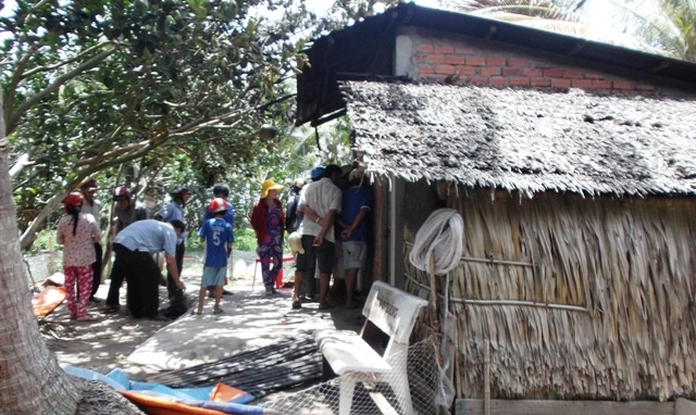 Căn nhà nơi xảy ra vụ cháy. Ảnh Minh Anh