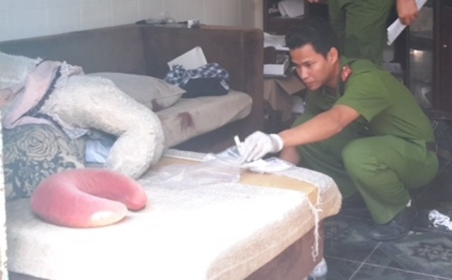 Hiện trường nơi xảy ra vụ án. Ảnh Minh Anh