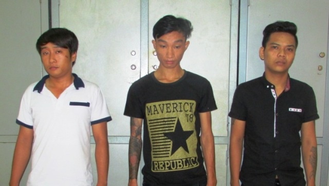 Cường, Thương và Nuôi (từ trái qua). Ảnh Minh Anh