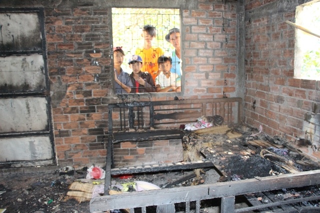 Hiện trường vụ cháy. Ảnh Minh Anh