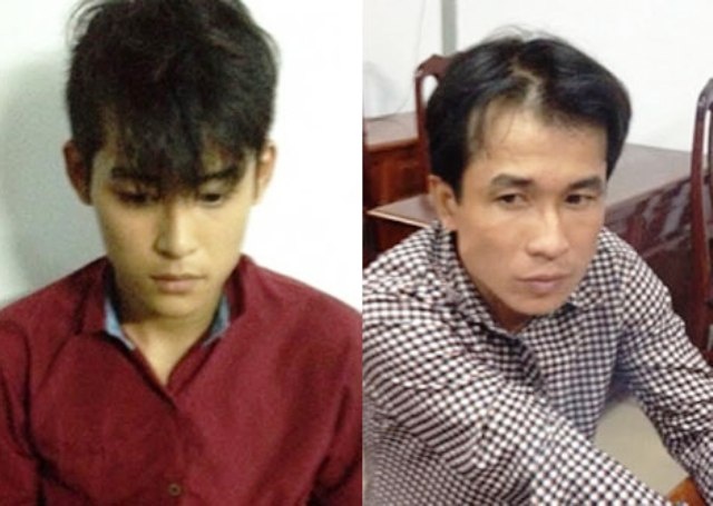 Thuận và Hiếu, từ phải qua. Ảnh cơ quan công an cung cấp