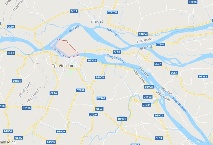 Vỡ bờ bao sông Cổ Chiên ảnh 3 Vo bo bao song Co Chien anh 3