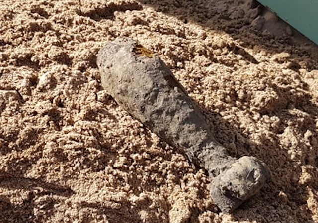 Phat hien dan coi 82 mm tai cong trinh xay dung hinh anh