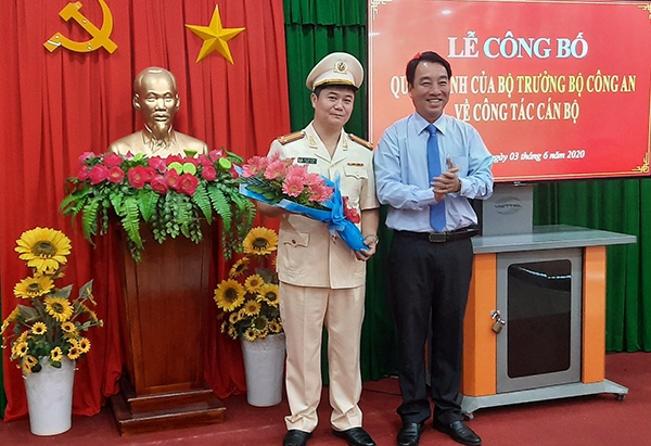Trung ta Ngo Duc Thang giu chuc vu pho giam doc Cong an tinh Vinh Long anh 1