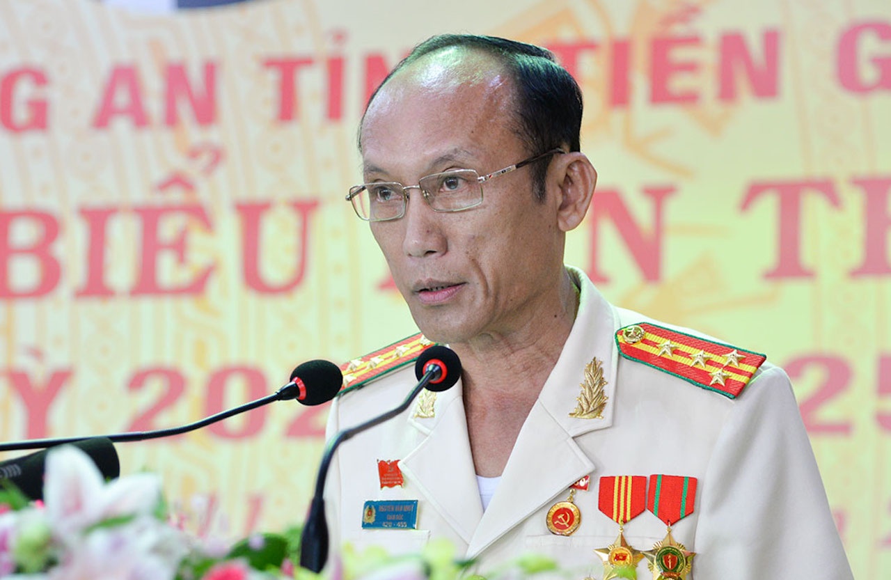 Dai ta Nguyen Van Nhut dac cu Bi thu Dang bo Cong an Tien Giang hinh anh