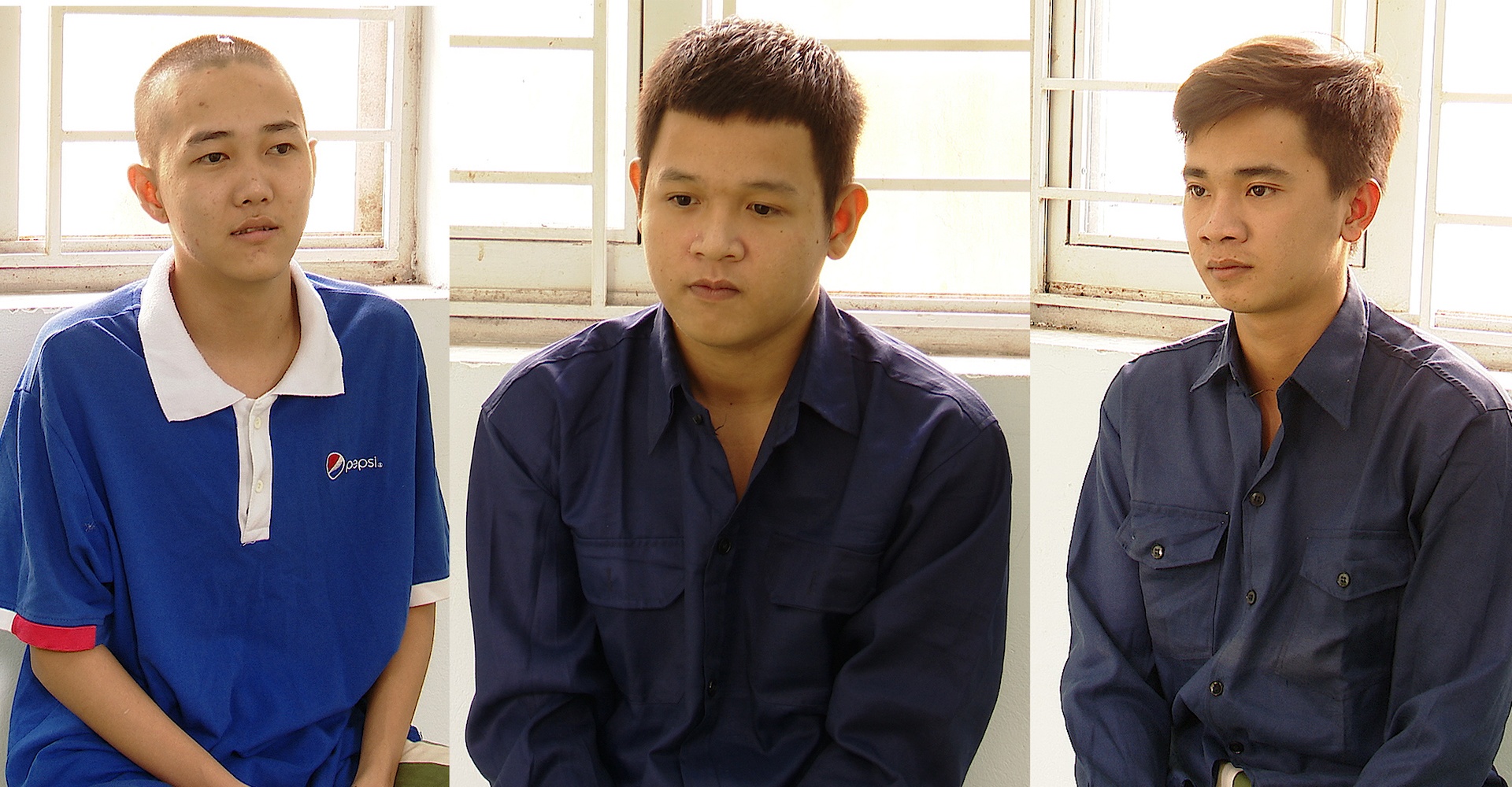 3 thanh nien cuop 2 con ga anh 1