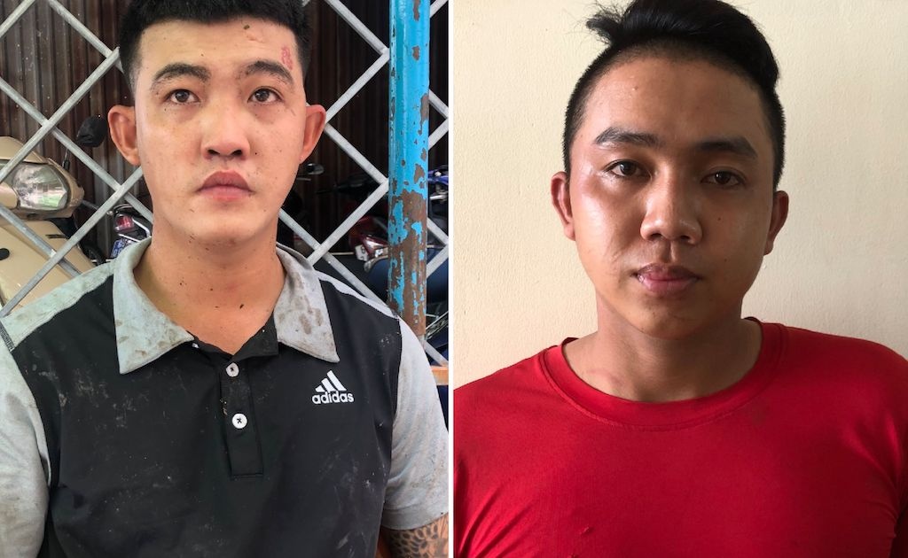 Hai thanh nien tranh chot kiem dich, cam dao chong tra canh sat hinh anh