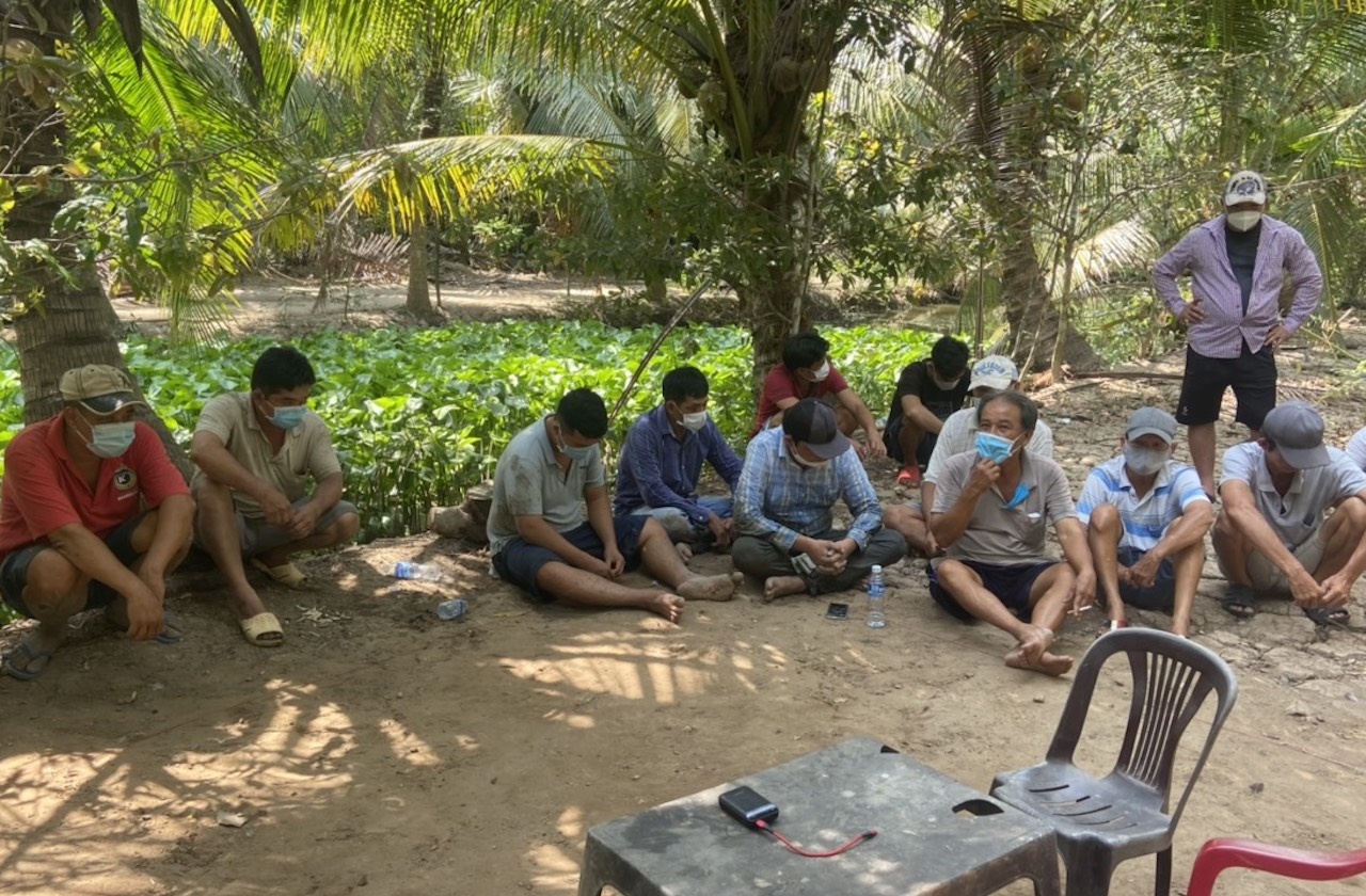 Soi bac quy mo,  canh sat bat 31 nguoi,  da ga an tien,  Cong an Mo Cay Nam,  Ben Tre anh 1