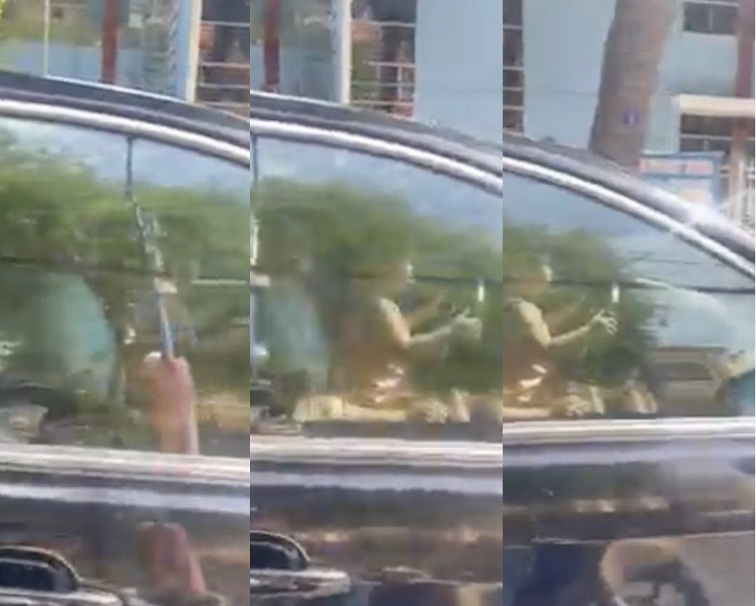 Xac minh clip be gai cam vo lang oto dang luu thong tren pho anh 1