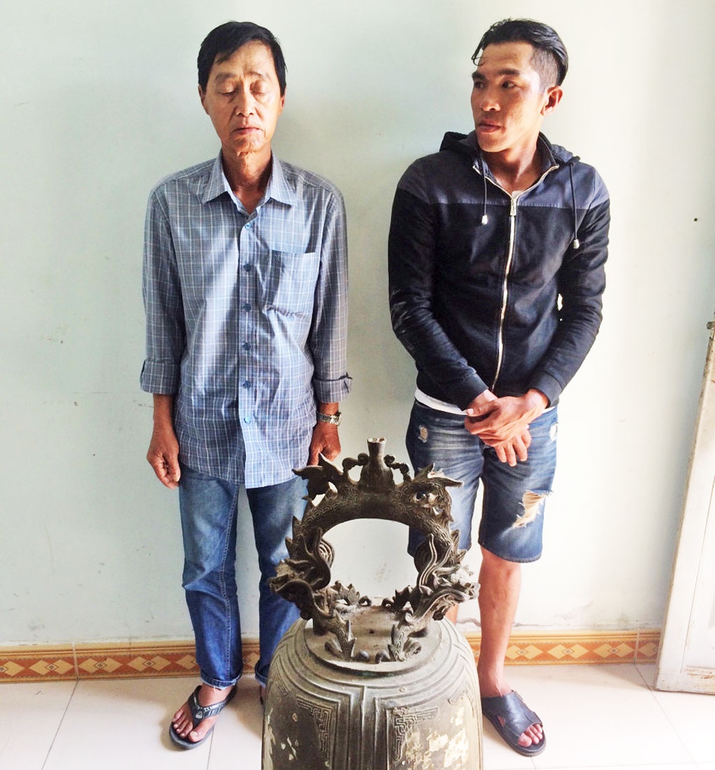 Trộm chuông chùa ở Long An ảnh 1 Trom chuong chua o Long An anh 1