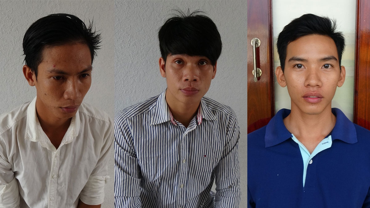 Bang trom gay an truoc cong tru so Cong an tinh Long An anh 1