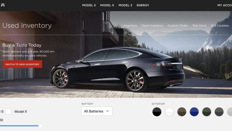 trang web cua tesla khong hoat dong anh 1