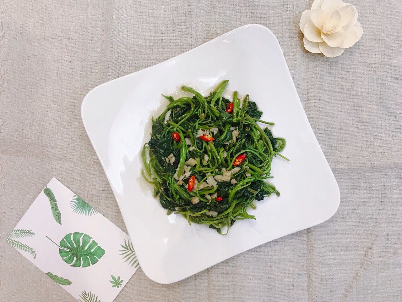 Rau lang xao toi ot anh 8