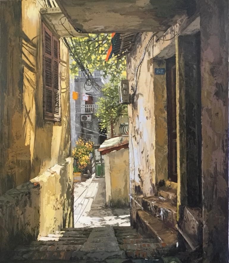 Tranh vẽ phố Hà Nội ảnh 10 Tranh ve pho Ha Noi anh 10