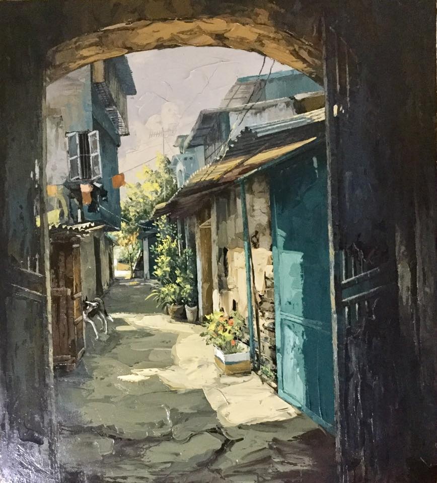 Tranh vẽ phố Hà Nội ảnh 12 Tranh ve pho Ha Noi anh 12