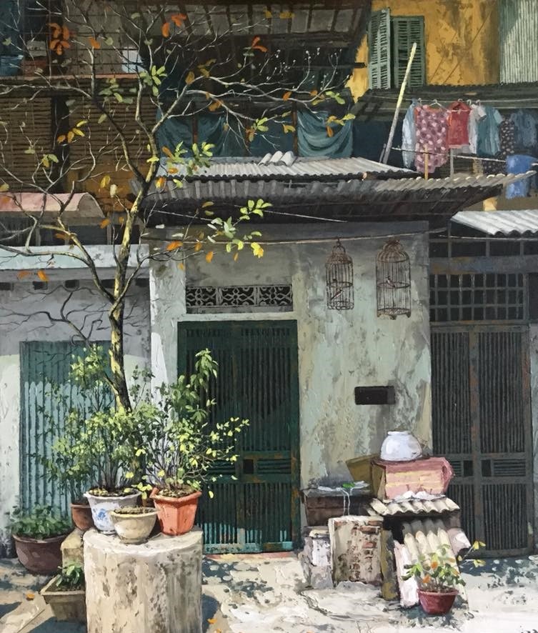 Tranh vẽ phố Hà Nội ảnh 17 Tranh ve pho Ha Noi anh 17