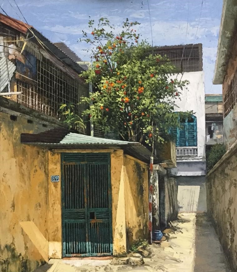 Tranh vẽ phố Hà Nội ảnh 20 Tranh ve pho Ha Noi anh 20