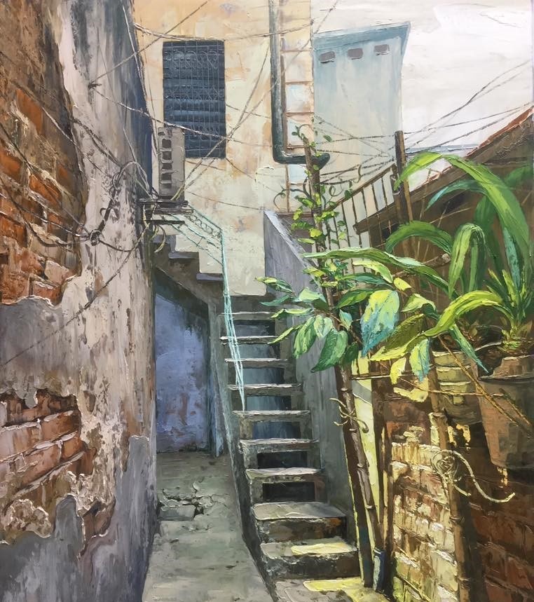 Tranh vẽ phố Hà Nội ảnh 22 Tranh ve pho Ha Noi anh 22