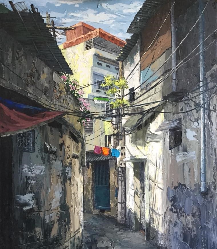 Tranh vẽ phố Hà Nội ảnh 25 Tranh ve pho Ha Noi anh 25