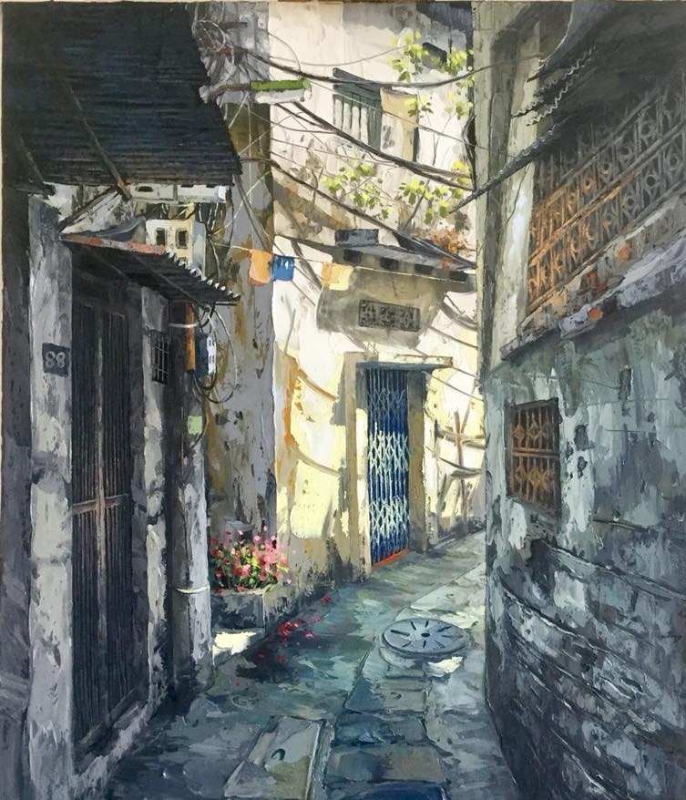 Tranh vẽ phố Hà Nội ảnh 32 Tranh ve pho Ha Noi anh 32