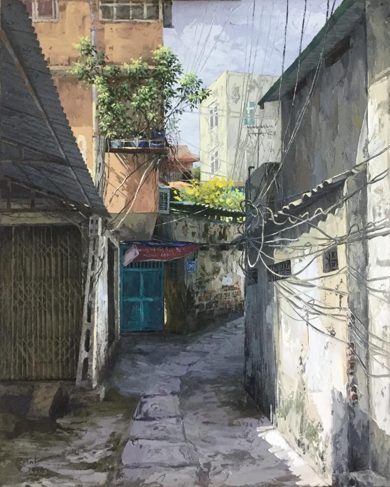 Tranh vẽ phố Hà Nội ảnh 33 Tranh ve pho Ha Noi anh 33