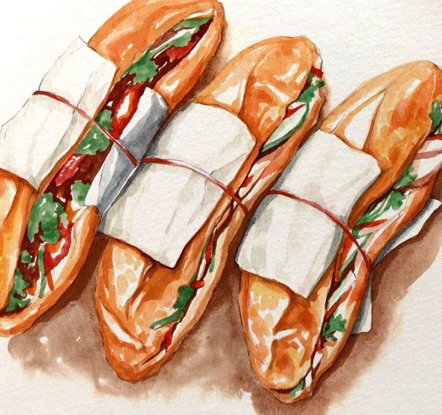 tranh ve am thuc anh 5