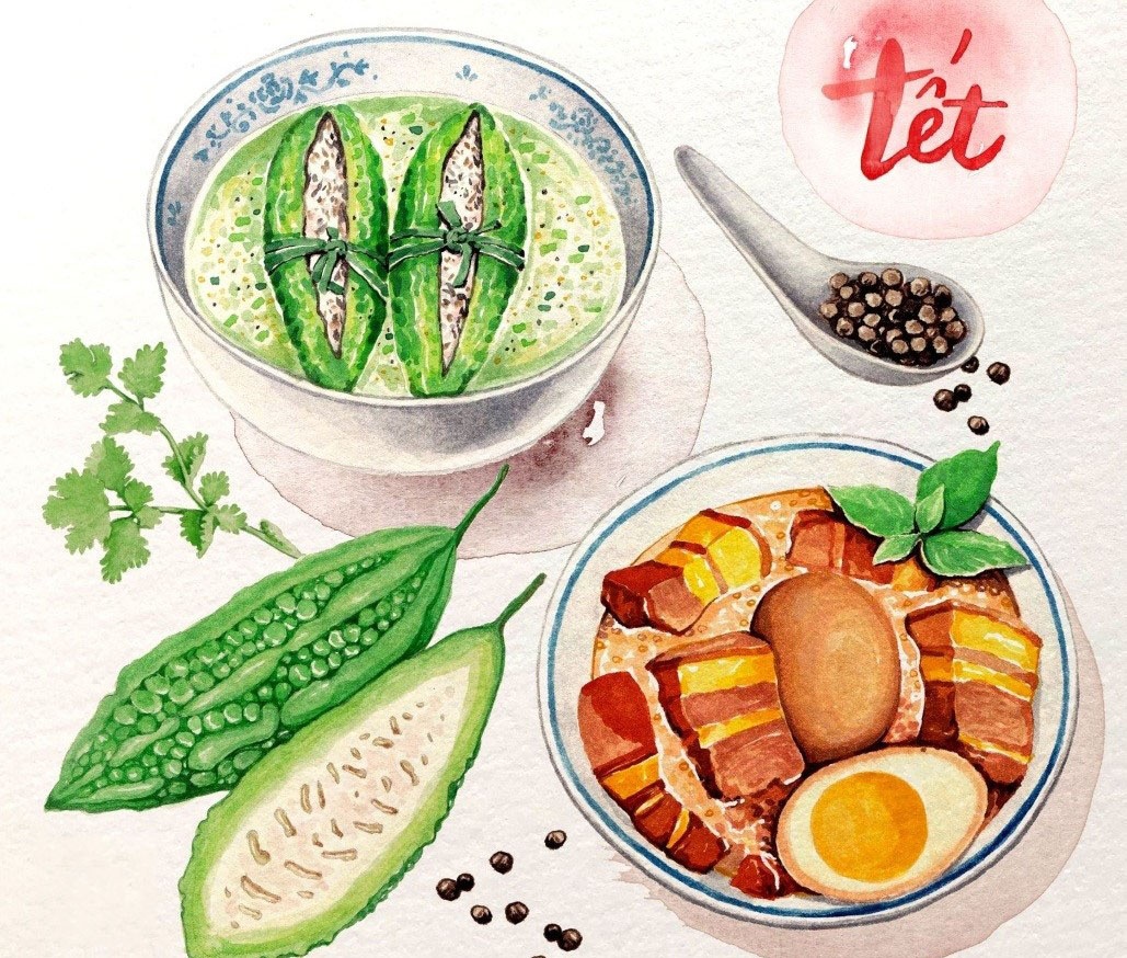 tranh ve am thuc anh 7