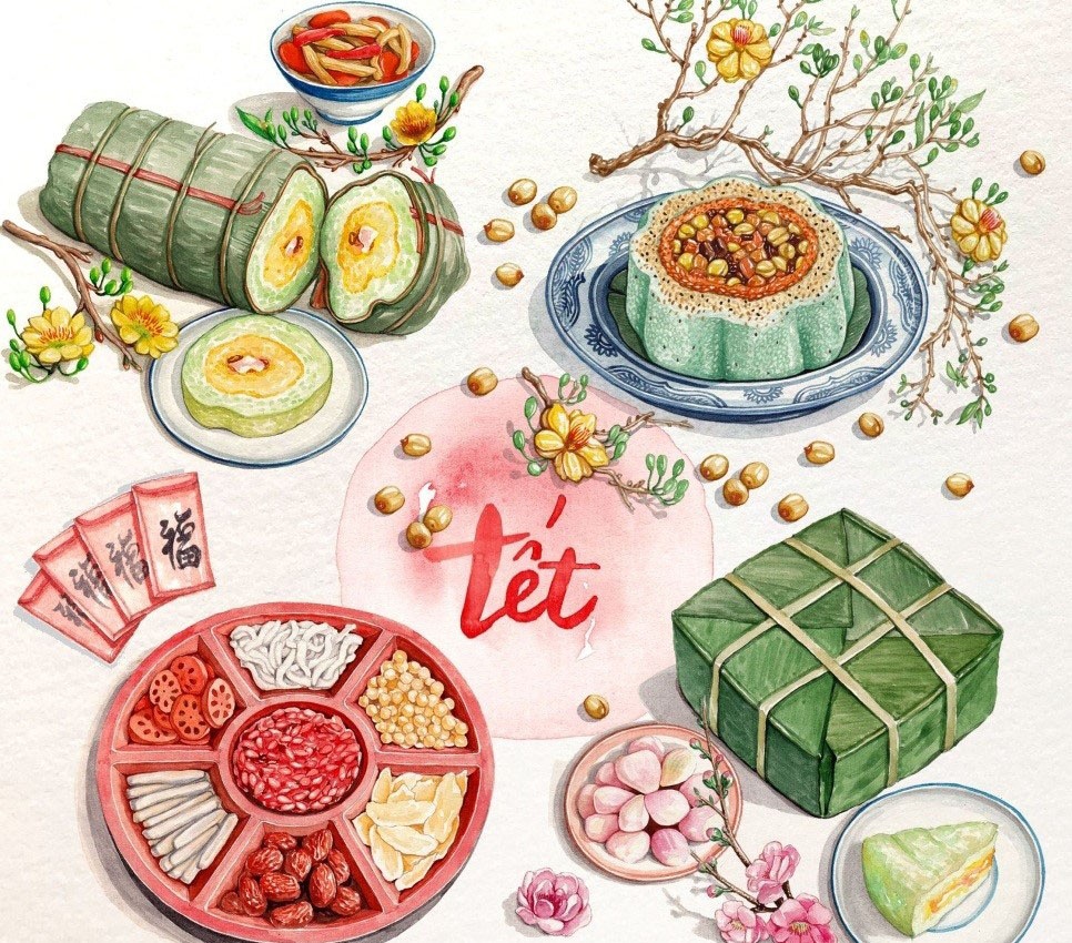 tranh ve am thuc anh 8