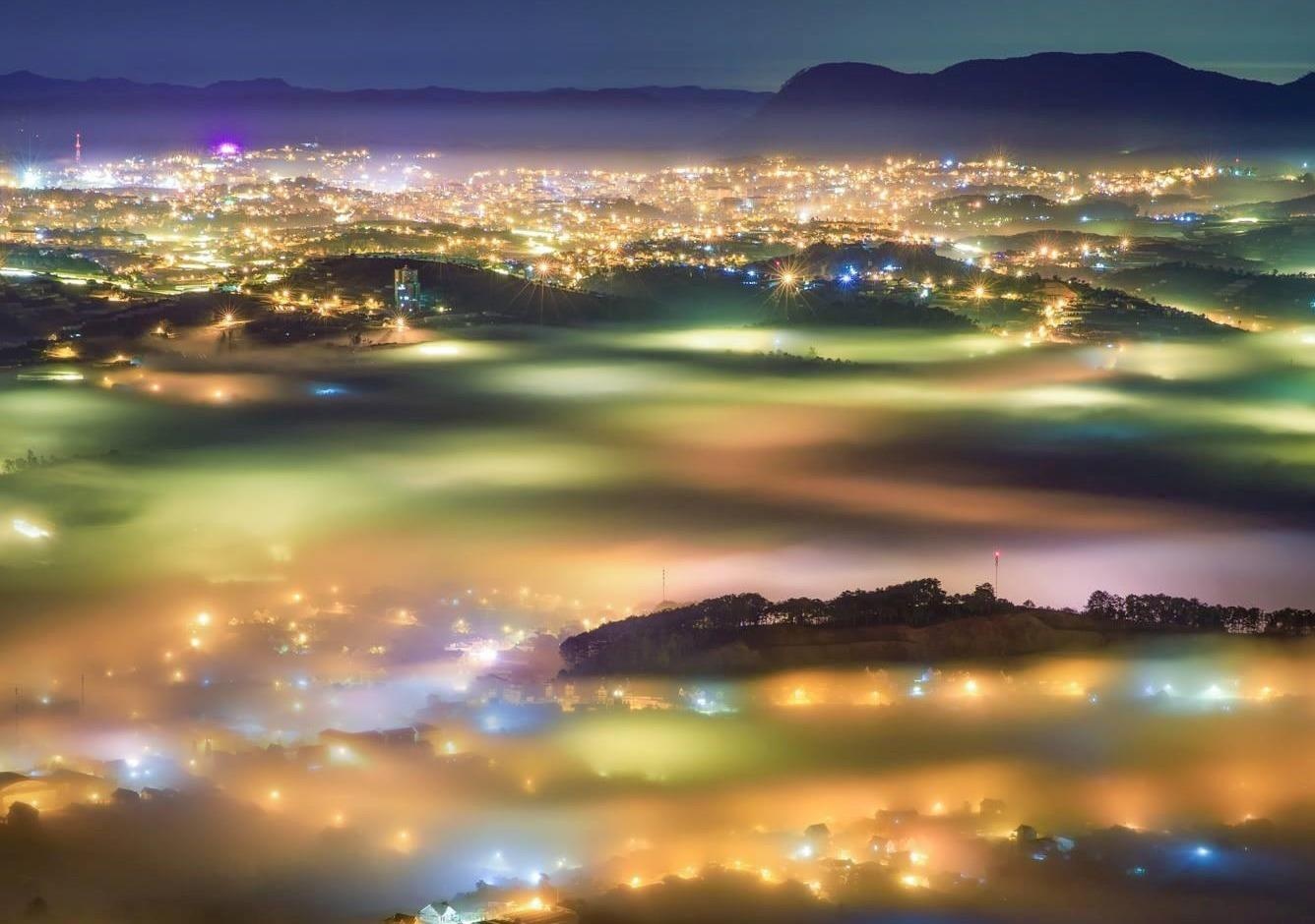 Khoanh khac Da Lat chim trong suong dep tua chon thien duong hinh anh