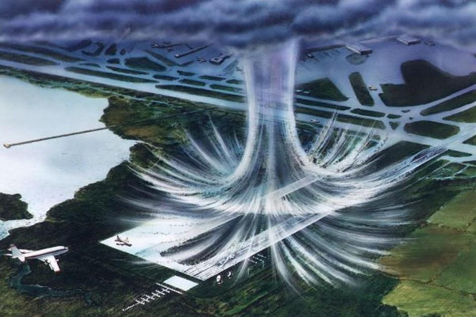 Dam may luc giac tao bom khong khi tren bau troi Tam giac quy hinh anh