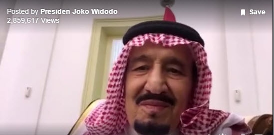 Tong thong Indonesia quay video an toi voi Quoc vuong Saudi Arabia hinh anh