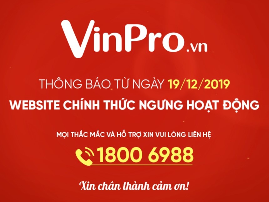 VinPro ngung hoat dong anh 1