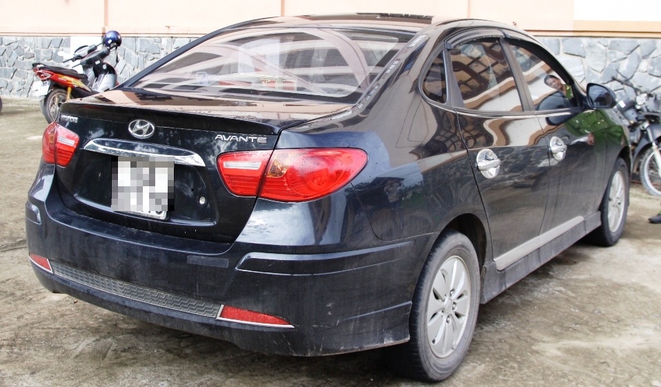 Chiếc xe ôtô bị Bắc lấy trộm rồi lái xe bỏ chạy. Ảnh: CTV.