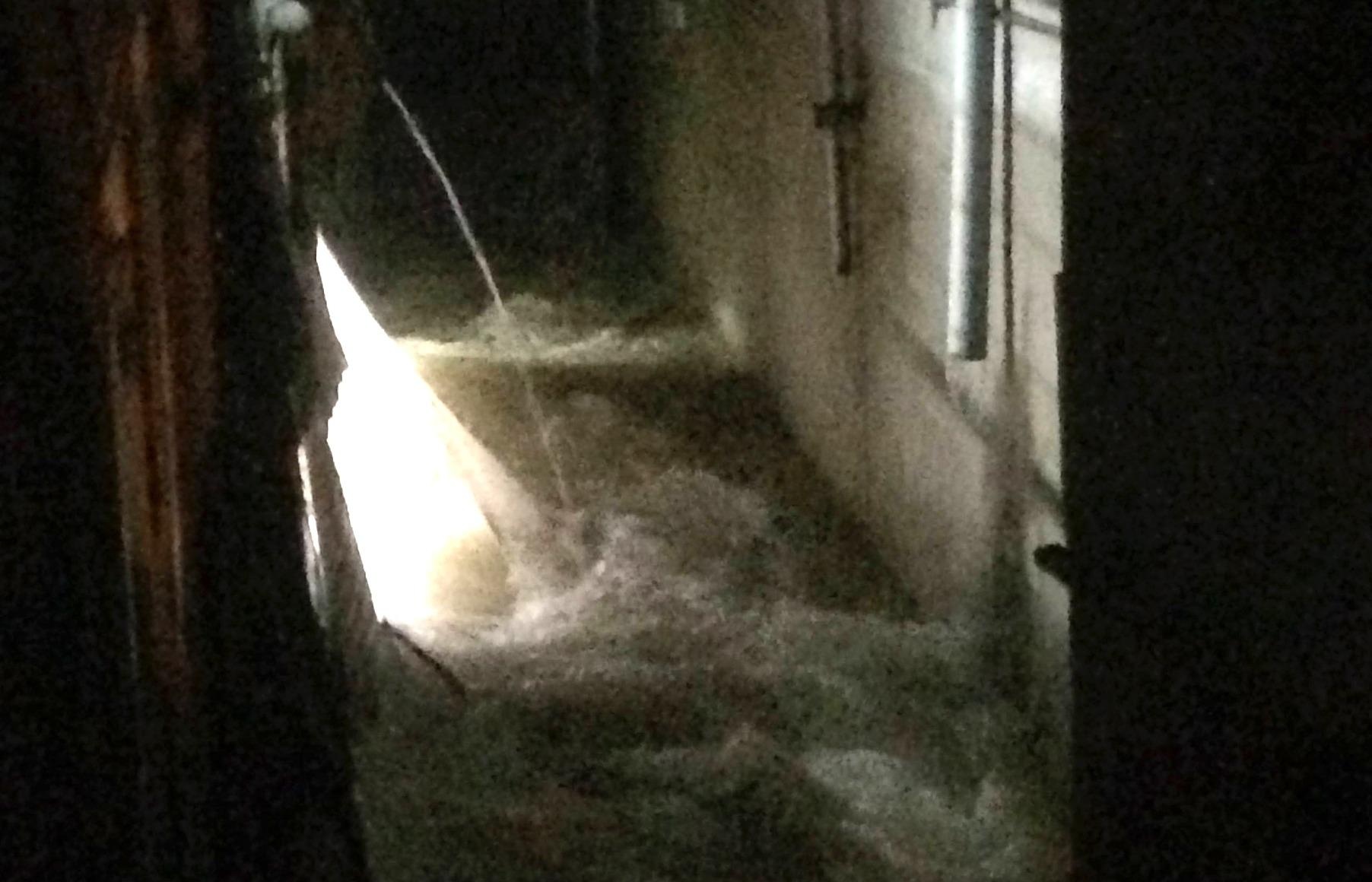 Mua lon xo sap tuong nha, cuon troi 2 phu nu hinh anh