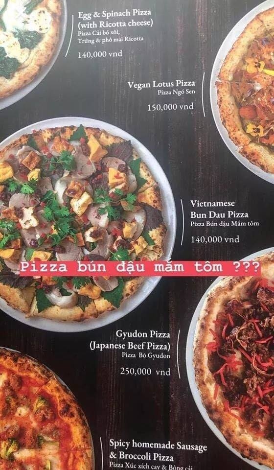 pizza bún đậu mắm tôm ảnh 2 pizza bun dau mam tom anh 2
