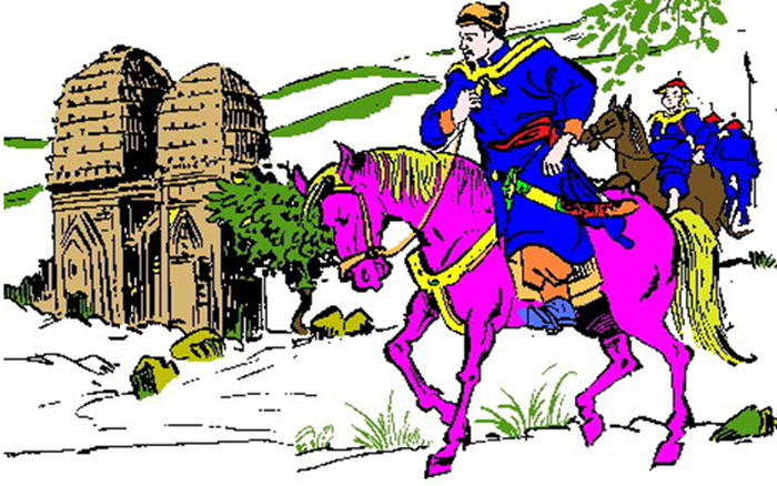 Vua Tran Due Tong bo mang khi danh Chiem Thanh hinh anh