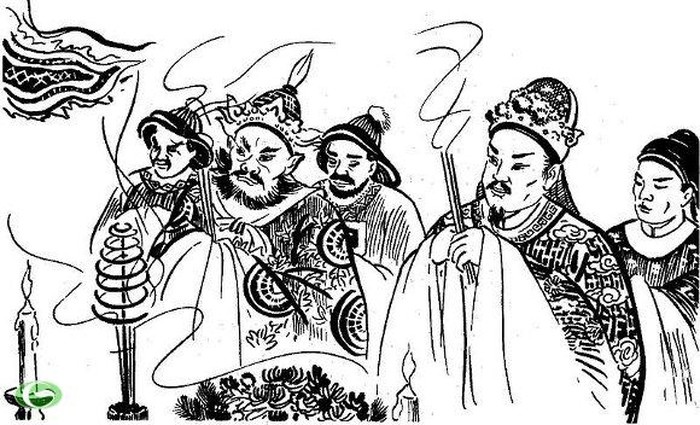 Hoi the Dong Quan - noi Vuong Thong va giac Minh cui dau nhuc nha hinh anh